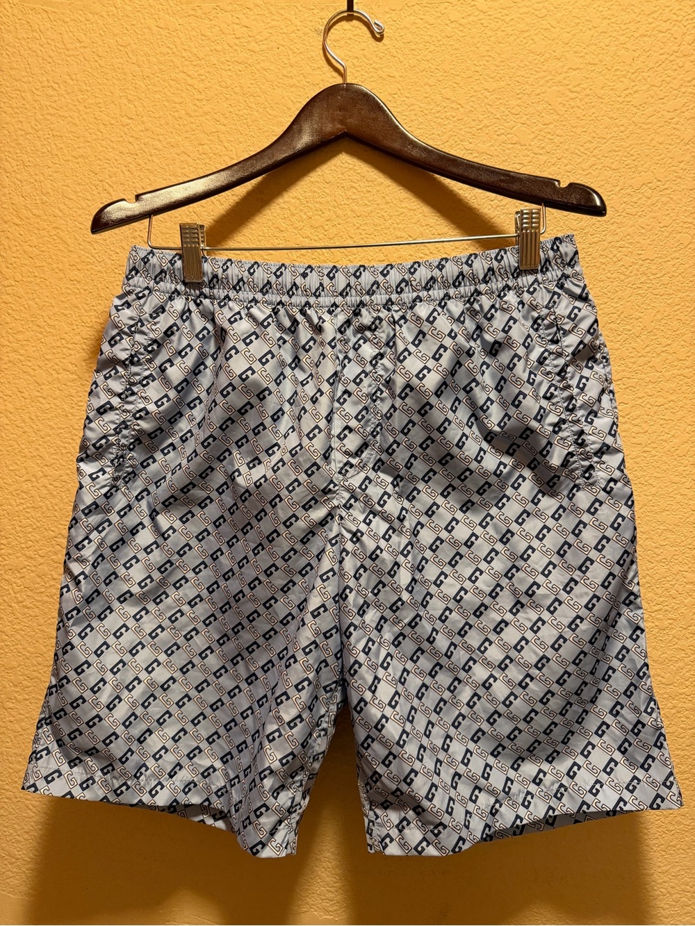 New Gucci G Logo Swim Shorts Blue Size 48 / US M 32 - 36 Waist